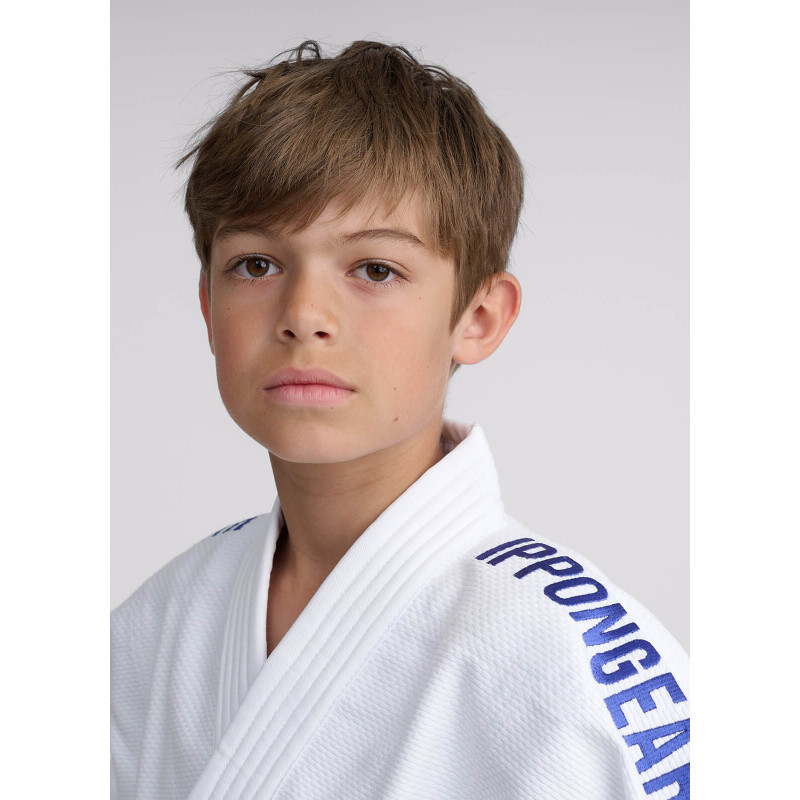 Біле дитяче кiмоно для хлопчиків IPPON GEAR NXT, Зріст 160 см, Щільність 335 г/м², Бавовна, Поліестер