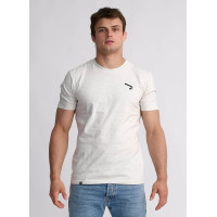 Світло-сіра футболка IPPON GEAR BIG PRINT з логотипом, Розмір 2XL, 100% органічна бавовна