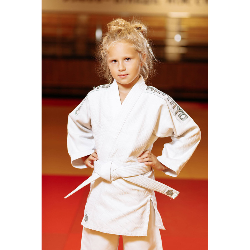 Кімоно для дзюдо біле, TM "Kintayo" Yuko, 130 зріст, щільність 450 гр/м.кв.