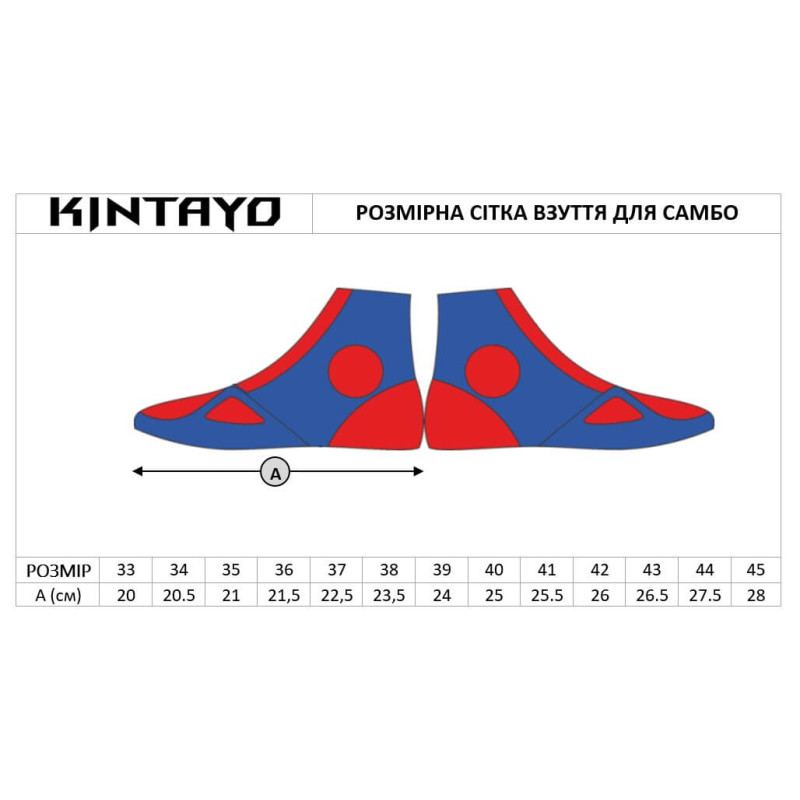 Обувь для самбо (самбетки) TM "Kintayo", Размер 41, Унисекс, Кожа, Замша, Полиэстер (сетка), Сине-красный