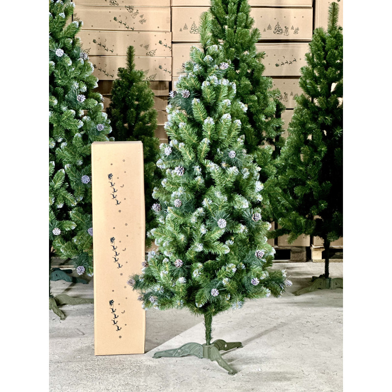 Ялинка із білим напиленням та шишками SNOWY CONE TREE