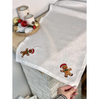 Доріжка на стіл з вишивкою GINGERBREAD MAN