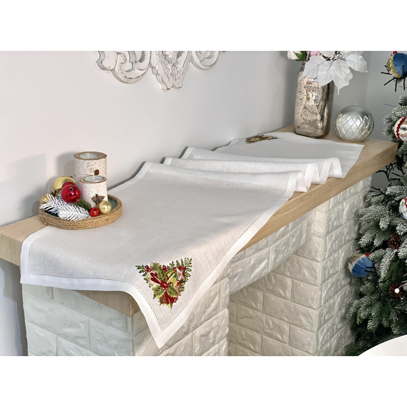 Доріжка на стіл з вишивкою XMAS DECOR