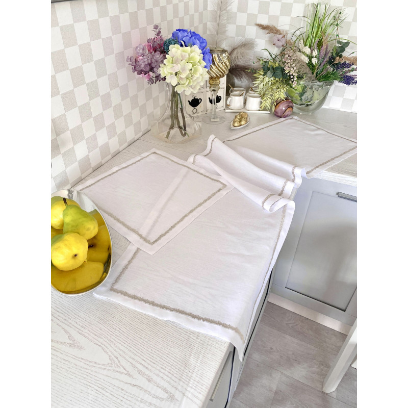 Доріжка на стіл з вишивкою SILVER