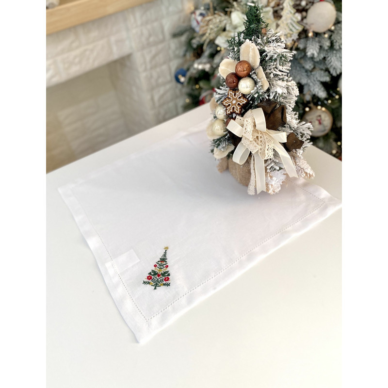 Серветка з вишивкою CHRISTMAS TREE