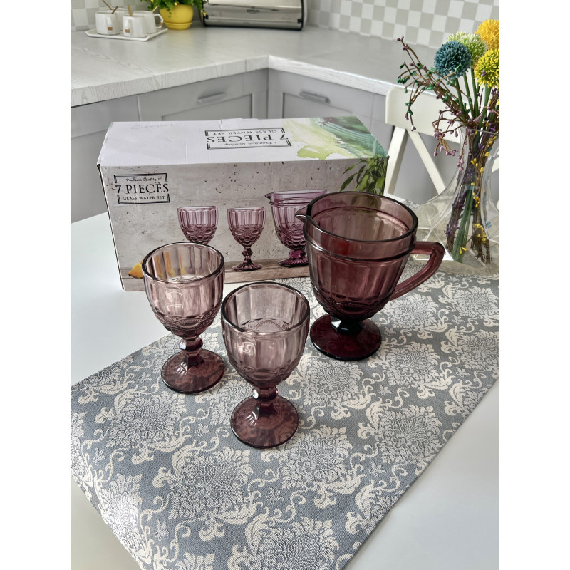 Набір 7 PIECES GLASS DRINKING SET col.AMBER