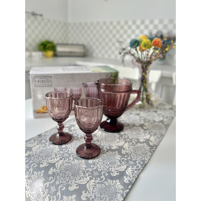Набір 7 PIECES GLASS DRINKING SET col.AMBER