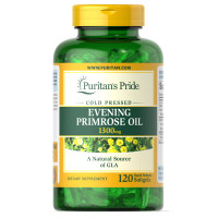 Масло вечерней примулы с ГЛК, Evening Primrose Oil, Puritan's Pride, 1300 мг, 120 гелевых капсул