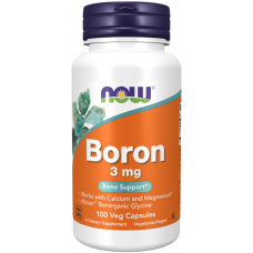 Бор, Boron, Now Foods, 3 мг, 100 вегетаріанських капсул