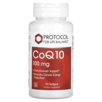 Коэнзим Q10, CoQ10, Protocol for Life Balance, 100 мг, 90 гелевых капсул