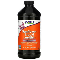 Лецитин подсолнечный, Lecithin, Now Foods, жидкий, 473 мл