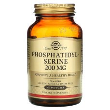 Фосфатидилсерин, Phosphatidylserine, Solgar, 200 мг, 60 гелевых капсул