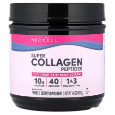 Супер коллагеновые пептиды, Super Collagen Peptides, Neocell, без вкуса, 400 г