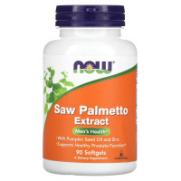 Со Пальметто з маслом насіння гарбуза і цинком, Saw Palmetto, Now Foods, чоловіче здоров'я, екстракт, 160 мг, 90 гелевих капсул