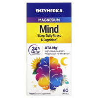 Магний для сна, противодействия стрессу и поддержки когнитивных функций, Magnesium, Enzymedica, 60 капсул