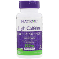 Кофеїн, Caffeine, Natrol, 200 мг, 100 таблеток