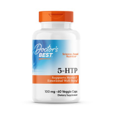 5-HTP, 5-гідрокси L-триптофан, Doctor's Best, 100 мг, 60 веганських капсул