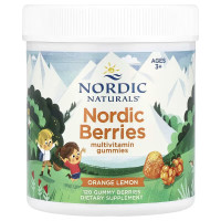 Витамины для детей от 3 лет, Multivitamin Gummies, Nordic Naturals, апельсин и лимон, 120 жевательных ягод