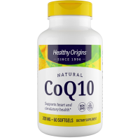 Коензим Q10, Kaneka Q10 (CoQ10), Healthy Origins, для здоров'я серця та клітинної енергії, ферментований дріжджами, 200 мг, 60 гелевих капсул