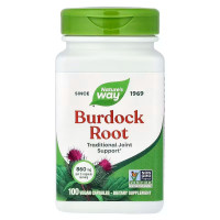 Корень лопуха, Burdock, Nature's Way, 860 мг, 100 веганских капсул (430 мг на капсулу)