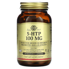 5-НТР, 5-гидрокси L-триптофан, Solgar, 100 мг, 90 капсул