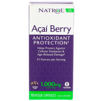 Асаи (супер), AcaiBerry, Natrol, 1000 мг, 75 капсул