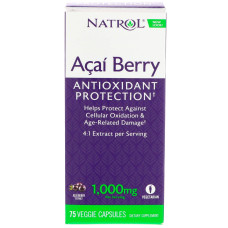Асаи (супер), AcaiBerry, Natrol, 1000 мг, 75 капсул