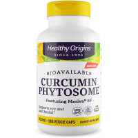 Куркумін, Curcumin Phytosome, Healthy Origins, фітосоми куркуміну за участю Meriva SF, 500 мг, 180 вегетаріанських капсул