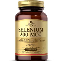 Селен, Selenium, Solgar, 200 мкг, 100 таблеток