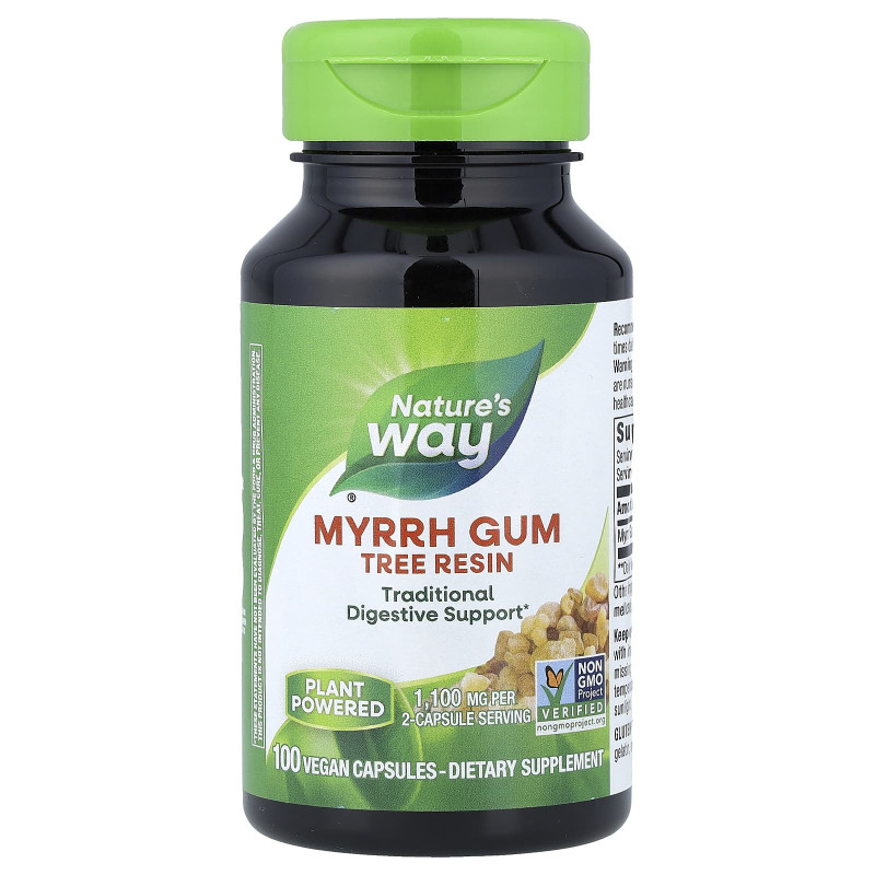 Мирра, Myrrh Gum, Nature's Way, древесная смола, 100 веганских капсул (550 мг в капсуле)