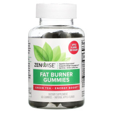 Жироспалювач, Fat Burner Gummies, Zenwise Health, яблуко, 60 жувальних цукерок