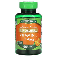 Витамин С, Liposomal Vitamin C, Nature's Truth, липосомальный, 1650 мг, 60 гелевых капсул быстрого высвобождения (550 мг в капсуле)