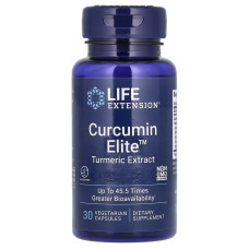 Екстракт куркуми, Curcumin Elite Turmeric Extract, Life Extension, 30 вегетаріанських капсул