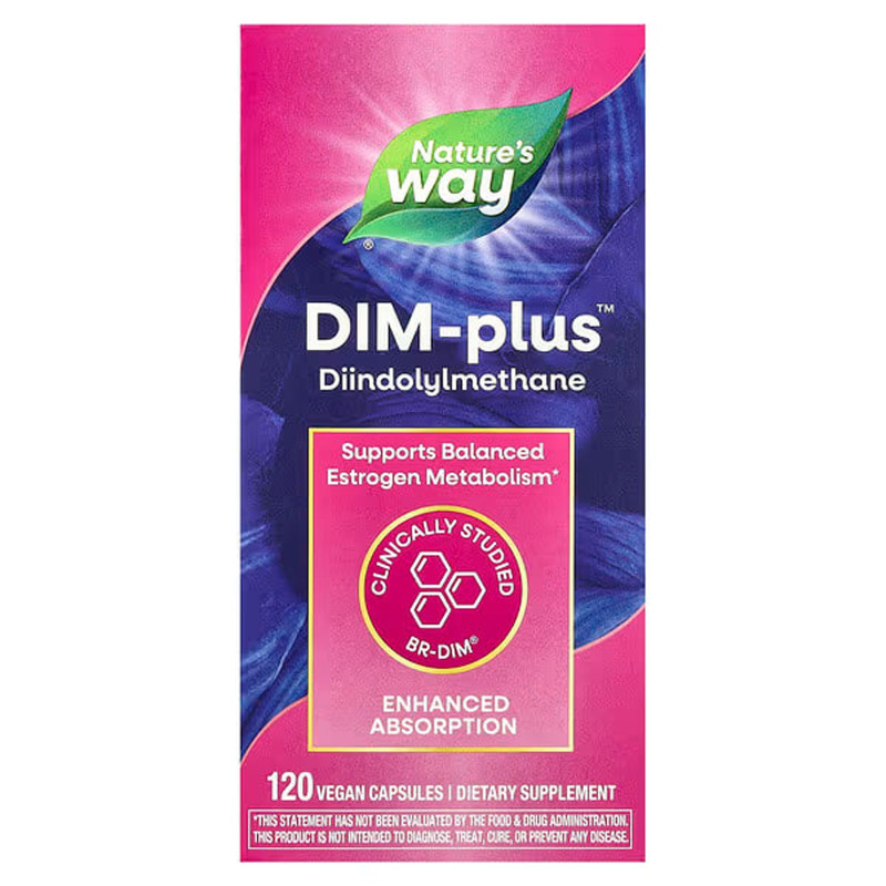 Метаболизм эстрогенов, DIM-plus, Estrogen Metabolism, Nature's Way, 120 капсул