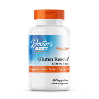 Расщепление глютена, Gluten Rescue, Doctor's Best, смесь ферментов, 60 веганских капсул