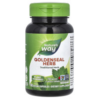 Гидрастис канадский, желтокорень, Goldenseal Herb, Nature's Way, 700 мг, 100 вегетарианских капсул (350 мг в капсуле)