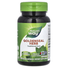 Гідрастис канадський, жовтокорінь, Goldenseal Herb, Nature's Way, 700 мг, 100 вегетаріанських капсул (350 мг у капсулі)