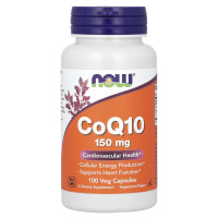 Коэнзим Q10, CoQ10, Now Foods, 150 мг, 100 вегетарианских капсул