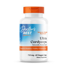 Кордіцепс ультра, Ultra Cordyceps, Doctor's Best, 750 мг, 60 веганських капсул