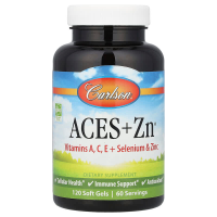 Витамины А, С, Е + селен и цинк, Aces + Zn, Carlson, 120 гелевых капсул