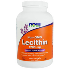 Лецитин, Lecithin, Now Foods, 1200 мг, 400 гелевих капсул