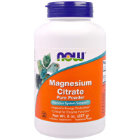 Магнію цитрат, Magnesium Citrate, NOW Foods, 100% чистий порошок, 227 г