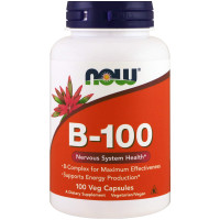 Комплекс В-100 для нервової системи, B-100, NOW Foods, 100 вегетаріанських капсул