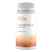 Витамин D3+К2, Vitamin D3+K2, My Nutri Week, 4000 МЕ/50 мкг, 120 капсул
