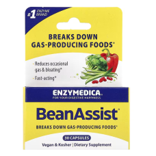 Фермент для переваривания сложных углеводов, BeanAssist, Enzymedica, 30 капсул