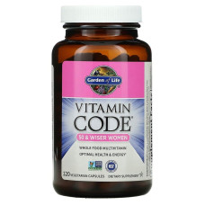 Сырые витамины для женщин 50+, Multivitamin, Vitamin Code, Garden of Life, из цельных продуктов, 120 вегетарианских капсул