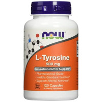 Тирозин, L-Tyrosine, Now Foods, 500 мг, 120 капсул
