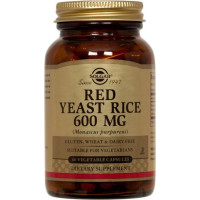 Красный дрожжевой рис, Red Yeast Rice, Solgar, 600 мг, 60 вегетарианских капсул