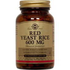 Красный дрожжевой рис, Red Yeast Rice, Solgar, 600 мг, 60 вегетарианских капсул
