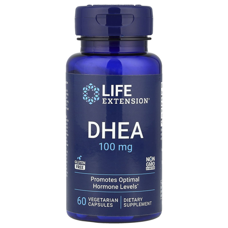ДГЕА, DHEA, Life Extension, 100 мг, 60 капсул